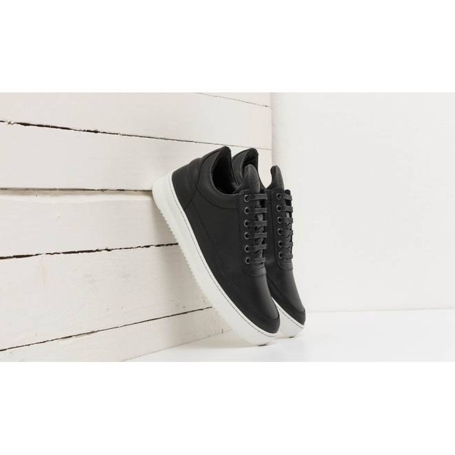 low top ripple nappa black