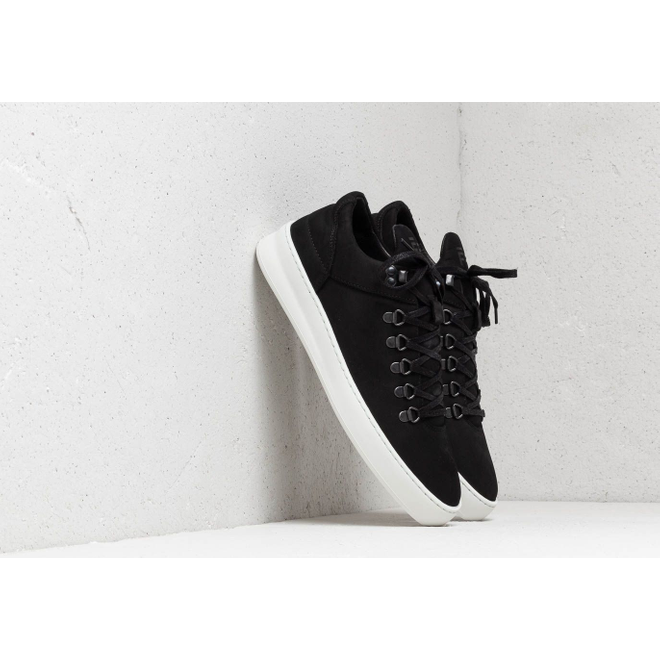 low top plain lane nubuck black