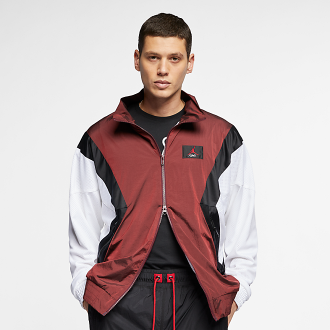 red nike warm up suit