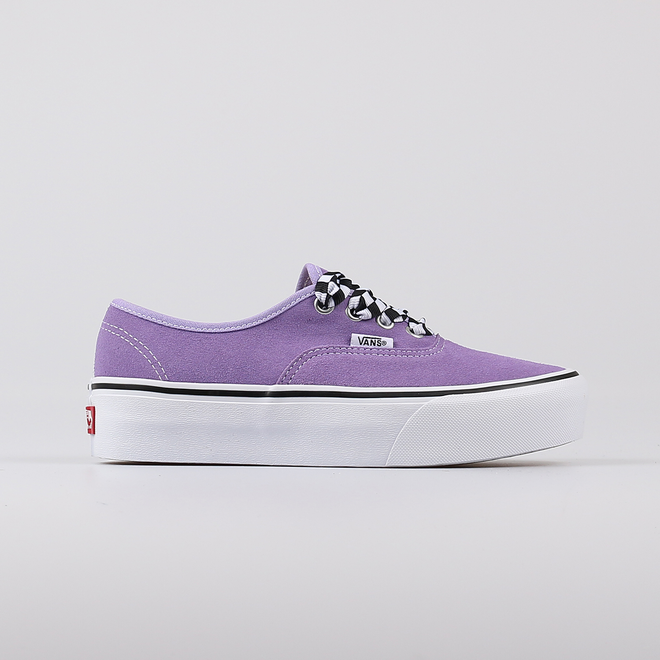 vans platform checkerboard lace violet